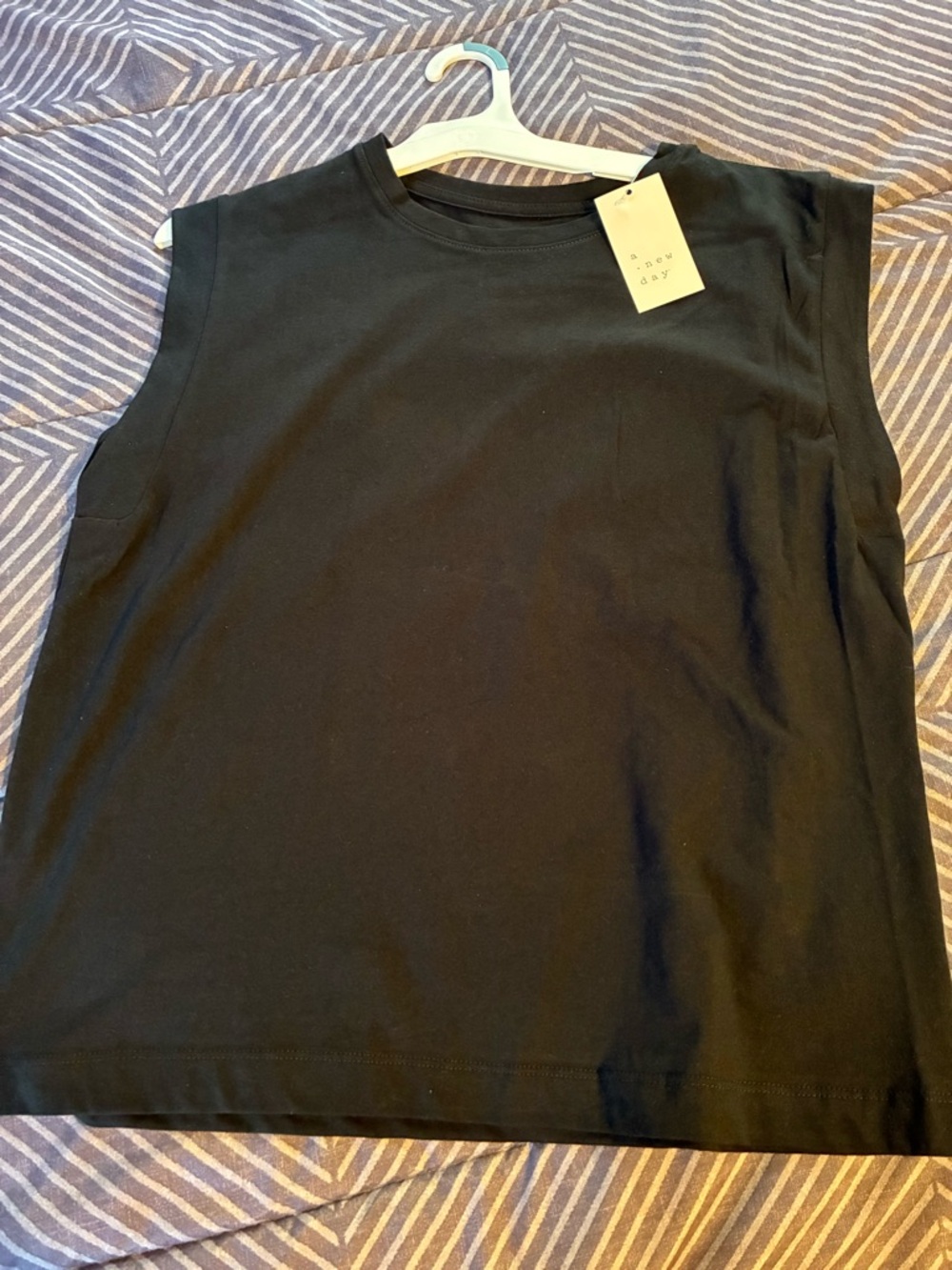 a new day Black Sleeveless Crewneck Tank Top
